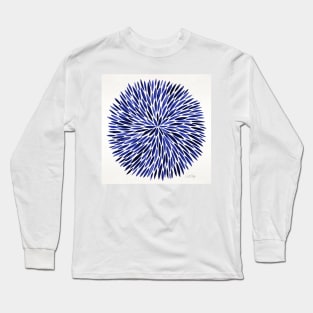 Navy Water Color Burst Long Sleeve T-Shirt